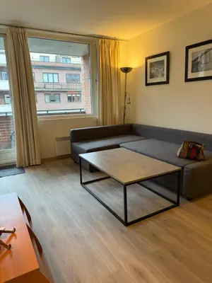 a living room with a couch and a coffee table at oslo in Lii