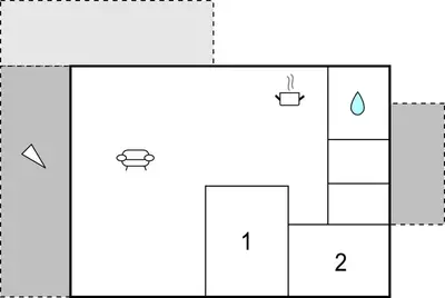 a block diagram of a box with two squares at Stunning Home In Fjærland in Fjarland