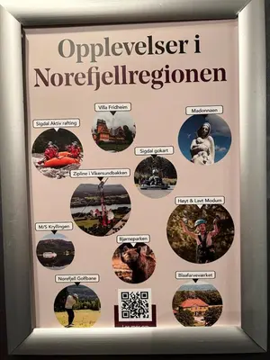 a sign in a refrigerator with pictures on it at Cabin at Norefjell! Perfect for families with children in Runn