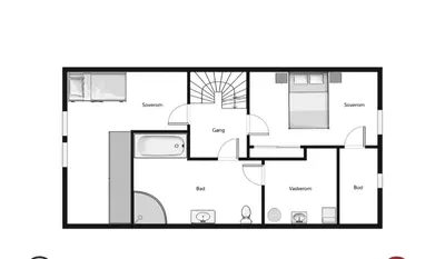 a house with a viewfloor plan at Bønes in Bergen