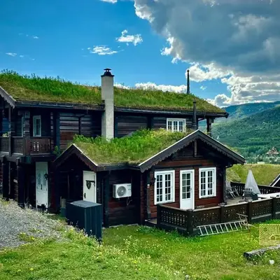 Stylish log cabin in Hafjell with view & sauna