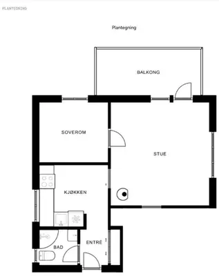 a floor plan of a house at Bright apartment with mountain views in Bergen