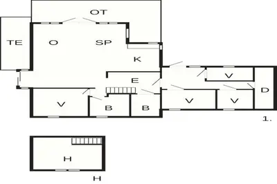 a floor plan of a house at 10 person holiday home in NORDTORPA in Nord Torpa