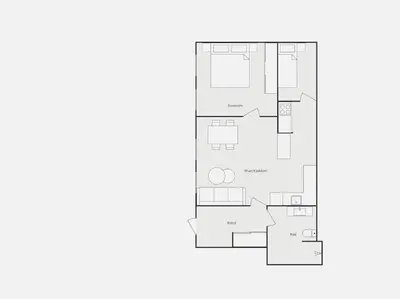 a drawing of a floor plan of a house at Cosy authentic apartment, only 60m from Bryggen! in Bergen