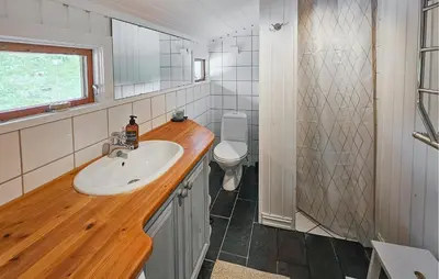 a bathroom with a sink and a toilet at Amazing Home In Hemsedal With Wifi in Hemsedal