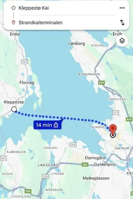 a screenshot of a map with a marker at Sentrumsnær bolig in Lii