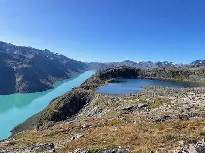 a lake on the side of a mountain at The Lookout at Beitostølen in Beitostøl