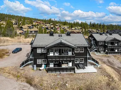 an aerial view of a large house at Trysilfjell 786 by Vacation Trysil in Trysil