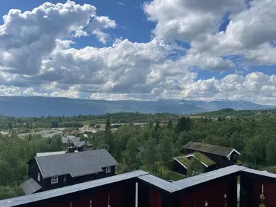 a view from the roof of a house at Toppleilighet Midt I Beitostølen in Beitostøl