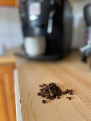 a pile of coffee beans sitting on top of a counter at Studio in Os Near Bergen