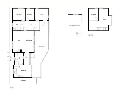a floor plan of a house at Timber Cabin With Soul At Kvamskogen in Norheimsund