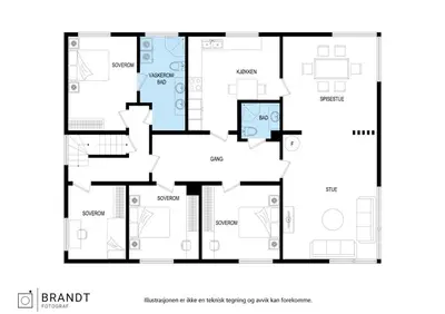 a floor plan of a house at Fjordside Escape - Spacious apartment with amazing views in Tysnes