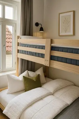 a bedroom with two bunk beds in a room at Trio Central in centre - Norwegians Minimum Age 25 in Bergen