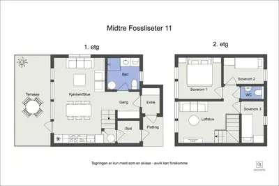 a floor plan of a house at Mountain Cabin With Panoramic Views In Norefjell in Noresund