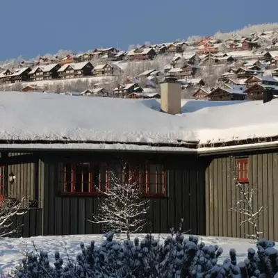 Koselig og sentral hytte med peis og badstue