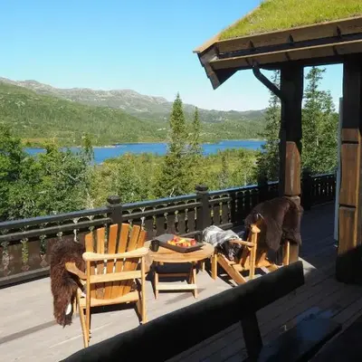 Modern Mountain Cabin With A View Over The Sea