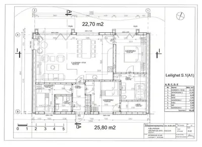 a floor plan of a building with drawings at Flat With Panoramic Views Of Hallingskarvet in Geilo