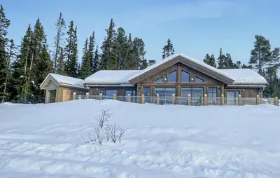 a house with snow in front of it at Amazing Home In Gålå With Sauna in Gålå