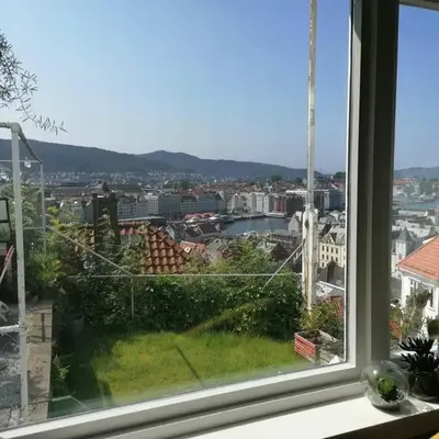 2-roms leilighet med spektakulær utsikt og privat hage