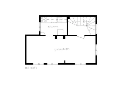 a floor plan of a modern house at The 1880 Authentic Bergen Dream I 500m to Bryggen in Bergen