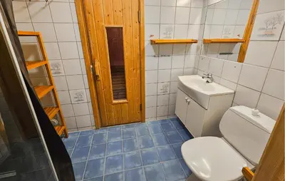 a bathroom with a toilet and a sink at Awesome Home In Hemsedal With Sauna in Hemsedal