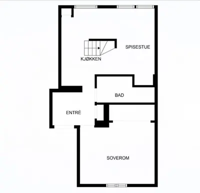 a floor plan of a house withium at Koselig bygårdsleilighet i Bergen sentrum in Bergen