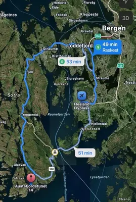 a map of a river with the cities at Ocean view and jacuzzi in Forland