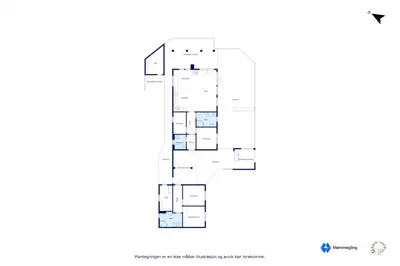 a floor plan of the second floor of a building at Luxury cabin with amazing views in Stryn