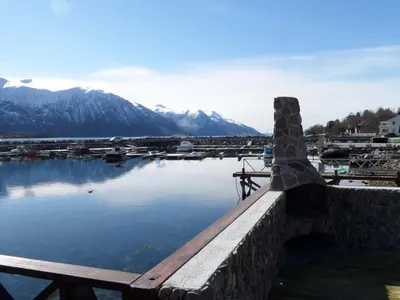 a view of a body of water with mountains at 4 star holiday home in Eidsvåg in Eidsvåg