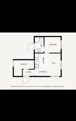 a black and white floor plan of a house at Bright and modern apartment close to the city center! 2 bedroom in Bergen