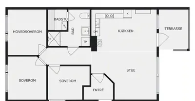 a floor plan of a house at Apartment With Ski Inout In Fageråsen Trysil in Trysil
