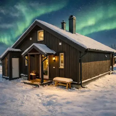 Modern family cabin with ski in out