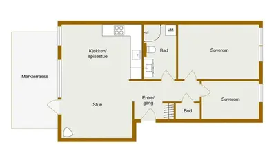 a floor plan of a house at New! Stay close to Hardangervidda & Vøringsfossen in Eidfjord
