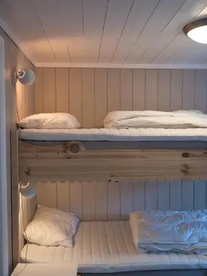 two bunk beds sitting on top of each other at Maristuen Fjellferie in Borgund
