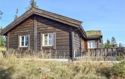 an old log house with a grass roof at Sjusjøen Pihl 185 in Sjusjøen