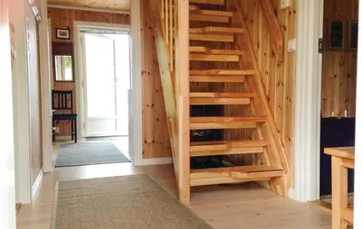 a staircase in a tiny house at Stunning Home In Seim With Wifi in Seim