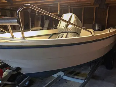 a boat is being built in a garage at 6 person holiday home in Aukra in Aukra