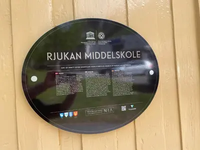 a cd is hanging on a wall at Birkelunden Bed & Breakfast in Rjukan