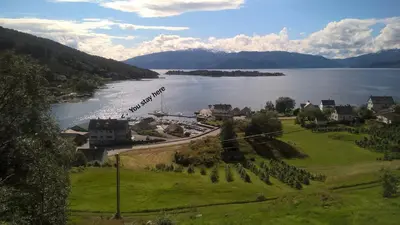 a view of a town and a body of water at Apartment in Herand, Hardanger in Herand