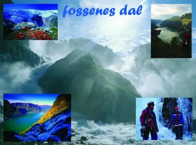 a collage of pictures with a man standing in a mountain at Trolltunga Camping in Odda