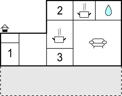 a block diagram of a periodic table with a water drop at Three-Bedroom Holiday Home In Sjusjoen in Sjusjøen