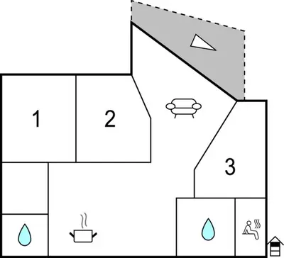 a block diagram of a block diagram of a house at Lovely Apartment In Hemsedal With Sauna in Hemsedal