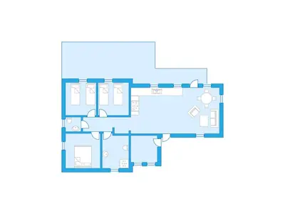a floor plan of a house withiumium at Holiday Home Rød Hytte by Interhome in Herand