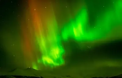 an image of the northern lights in the sky at Rondane Haukliseter Fjellhotell in Høvringen