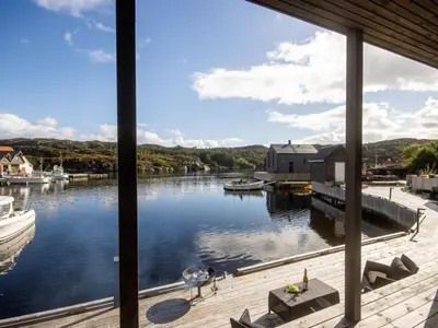 a view of a river from a house at Holiday Home Brosme by Interhome in Bømlo