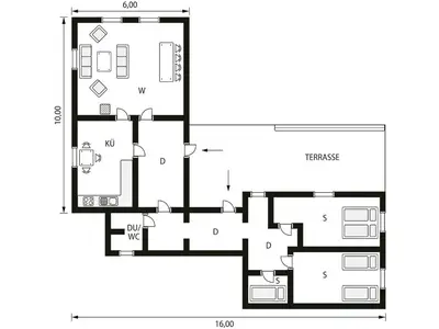 a floor plan of a house at Chalet Eiketun by Interhome in Olden