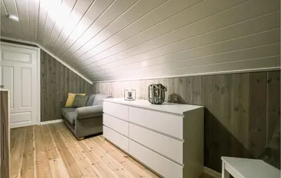 a attic room with a couch and a dresser at Stunning Home In Rauland With Wifi in Rauland