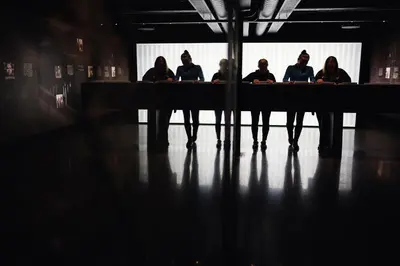 a group of women sitting at a table at Falstadsenteret - Museum, minnested og senter for menneskerettigheter in Levanger