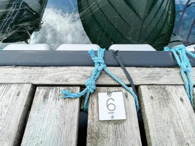 a boat with a number on the front of it at 5 person holiday home in averøy in Stokke