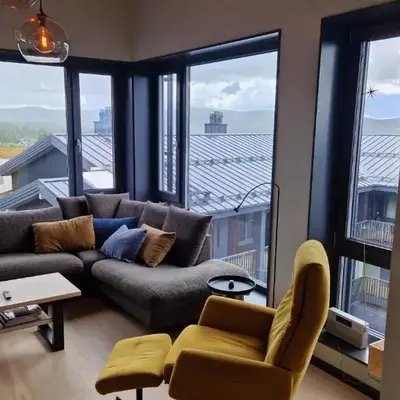 Beautiful penthouse with panoramic view at Sjusjøen